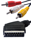 1.5 Meter RGB Scart To 3X RCA AV Audio Video Cable