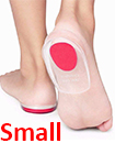 Fast Foot Pain Relief Plantar Fasciitis Gel Heel Support Cushion Insoles Pad Cup RED SMALL
