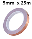 5mm  x 25m Copper Slug Tape: Adhesive Copper Slug Snail Barrier Tape
