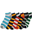 6 Pairs Mens Trainer Liner Ankle Socks Funky Designs Adults Sports  (OPTION 5 )