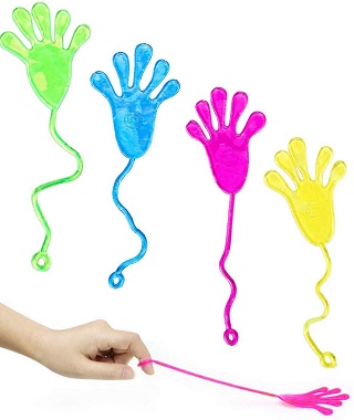12 Stretchy Sticky Hands - Pinata Toy Loot/Party Bag Fillers Childrens/Kids