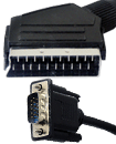 1 Meter Scart TO Male VGA / SVGA 15 PIN HD Cable