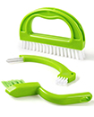 Green 3 in 1 Tile Grout Cleaning Brush Mould Remover Narrow Stiff Stain Cleaner