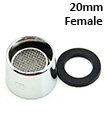 20*1 Female Brass Shell Tap Aerator Water Saving Faucet Diffuser Filter + brass inner NBR