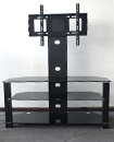 Cantilever Glass TV Stand with Swivel Bracket for 