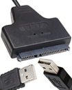 USB 2.0 to SATA Serial ATA 15+7 22P Adapter Cable 