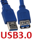 High Quality 3 Meter USB 3.0 Male To Female Blue E