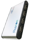 7 Port USB 2.0 Aluminium High Speed HUB with UK AC