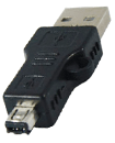 USB A Male to Mini B 4 Pins Mini Male Adapter