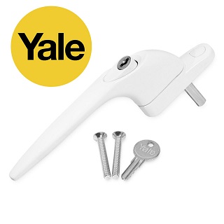 Yale UPVC Universal Espag Window Handle Key Locking For Double Glazing White
