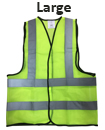 Large Yellow High Viz Visibility Reflective Strips Vest EN471 Waistcoat Safety     