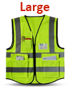 Yellow Hi Vis High Viz Visibility Vest Waistcoat Safety with Pockets