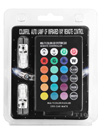 2X T10 6 SMD Reading Wedge Lights Car Remote Control RGB LED W5W 501 Side Bulbs