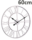 60cm Traditional Vintage Mechanical Style MDF Board Wall Clock Roman Numerals