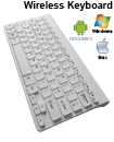 Slim Wireless Bluetooth 78 Key Compact Thin Keyboard for iMac iPad Android Phone Tablet PC White