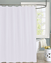 Plain Shower Bathroom Curtain Liner with 12 Hook Ring Set