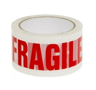Stikky Tape Fragile Low Noise Packaging Parcel Packing Tape Strong 48mm x 66m